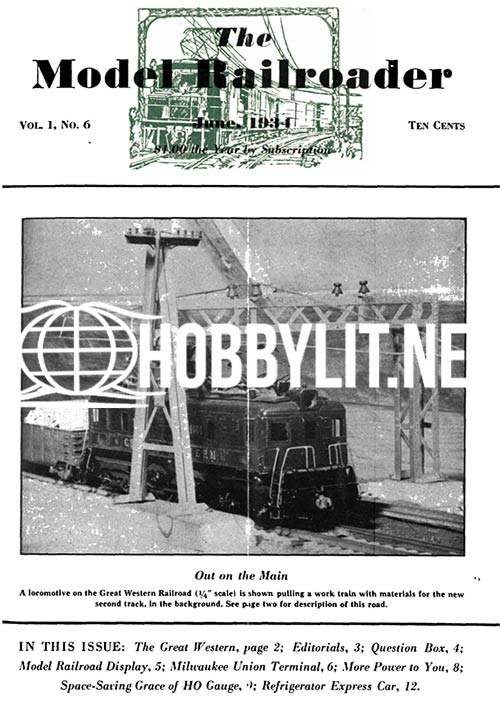 Model Railroader Vol.1 No.6 June 1934